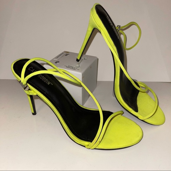 Cape Robbin Ankle Strap Neon Stiletto Heels - Picture 2 of 12